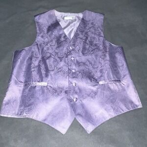 Mens Vesuvio Napoli Italy Lavender Purple Suit Vest M Med Prom Wedding Formal